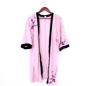 Wild Pearl Pink Floral Kimono